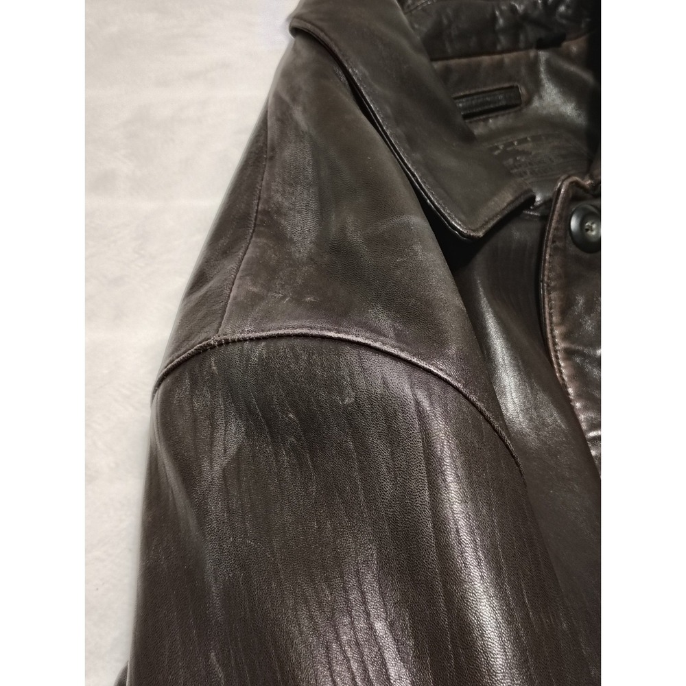 Roundtree Yorke Brown Soft Leather Lambskin Jacket Mens XL Urban Retro Classic - Picture 12 of 15